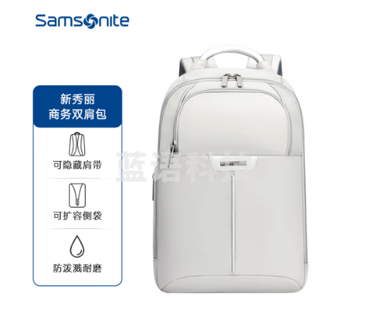新秀丽（Samsonite）双肩包女士电脑包背包旅行包苹果笔记本电脑包13.3英寸 BP2浅灰色