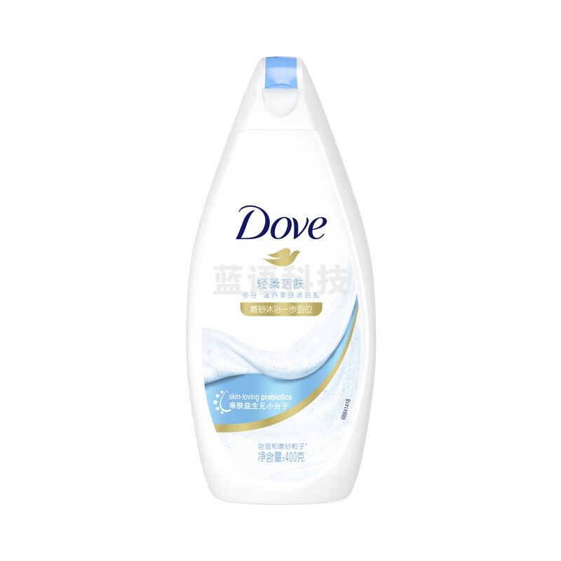 多芬(Dove)轻柔活肤滋养美肤沐浴露沐浴乳400g 温和磨砂粒子去角质 持久留香润肤(新老包装随机发货)