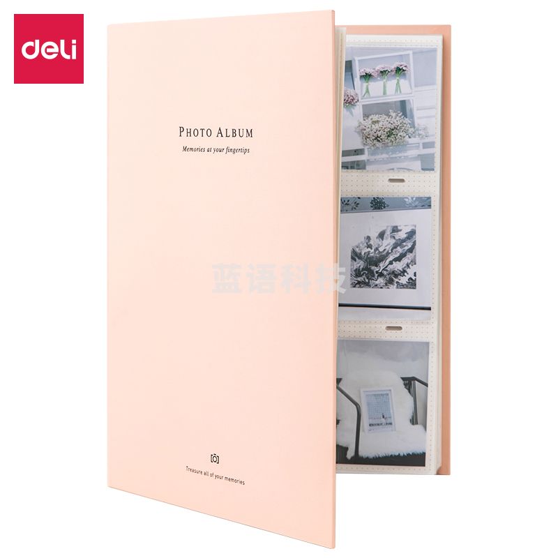 得力65353_纸芯5寸相册(红色)