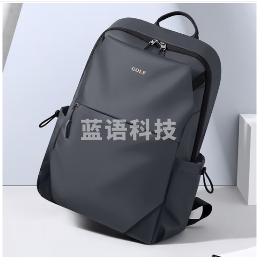 高尔夫GOLF双肩包男士大容量背包男防泼水15.6英寸电脑包学生书包商务休闲旅行背包5I688471J雅灰