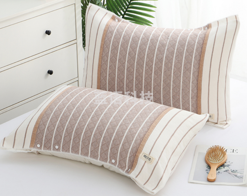 沐凡 枕套 纯棉包裹式枕头套 布什卡其50*60cm（对）