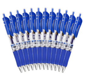 晨光（M&G）K35蓝色0.5mm中性笔按动签字笔12支/盒