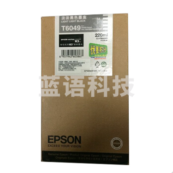 爱普生（EPSON） T6049原装墨盒 适用于9880C 7880C 7800 9800 220ml T6049 淡淡黑色