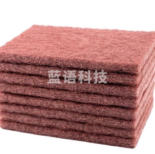 海斯迪克 HKY-97 尼龙金刚砂清洁百洁布洗碗布厨房不沾油清洁布 耐磨除锈清洁工具 红色【20片装】