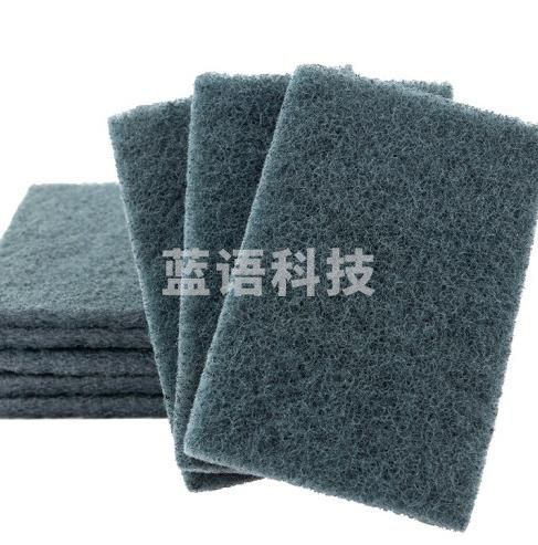 海斯迪克 HKY-97 尼龙金刚砂清洁百洁布洗碗布厨房不沾油清洁布 耐磨除锈清洁工具绿色【20片装】