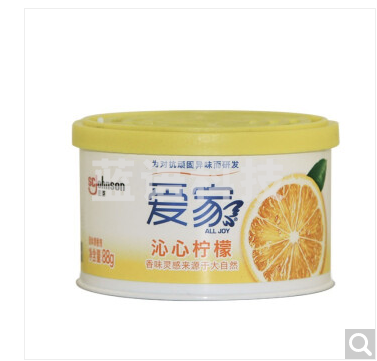 爱家固体清香剂70g柠檬香空气清新剂芳香剂 沁心柠檬70g*1盒