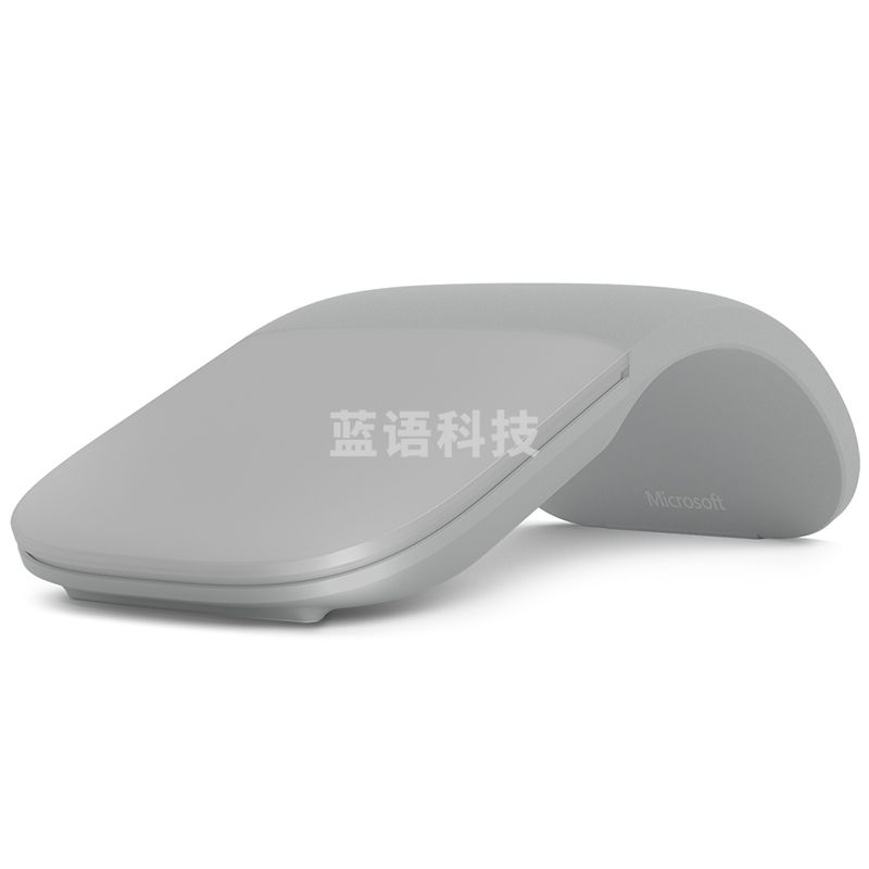 微软 Surface Arc 弯折蓝牙无线鼠标 亮铂金 弯折鼠标启动/关闭 多指触控手势 电池供电 多设备兼容 Surface Pro 8/  Surface Pro 9