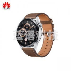 华为 HUAWEI JPT-B19 运动智能手表 WATCH GT 3（两周长续航/蓝牙通话/血氧检测 时尚款 46mm 咖色真皮带）