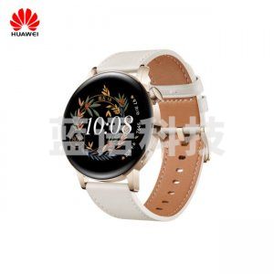 华为 HUAWEI MIL-B19 运动智能手表WATCH GT 3（两周长续航/蓝牙通话/血氧检测 雅致款 42mm 白色真皮带）