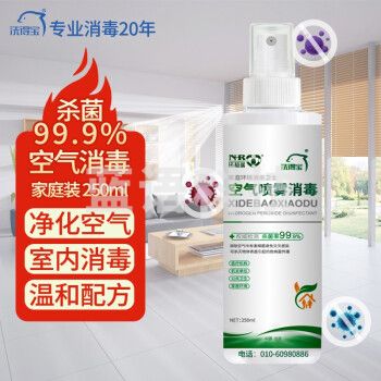 洗得宝消毒液空气喷雾消毒250ml 家庭空间玩具沙发清洁消毒杀菌除菌