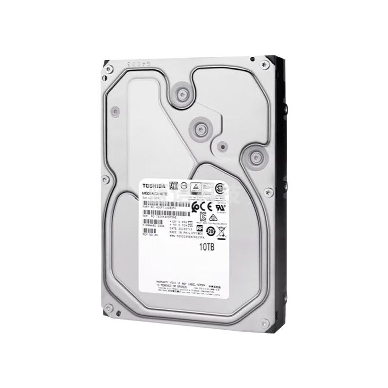 东芝(TOSHIBA) 企业级硬盘 10TB SATA 7200转 256M(MG06ACA10TE)