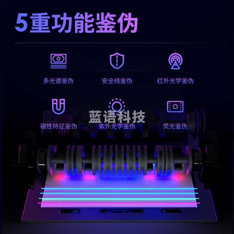 得力点钞机 验钞点钞机小型便携 验钞支持新版人民币 银行专用收银商用家用 数钱数钞机B类三屏33316S