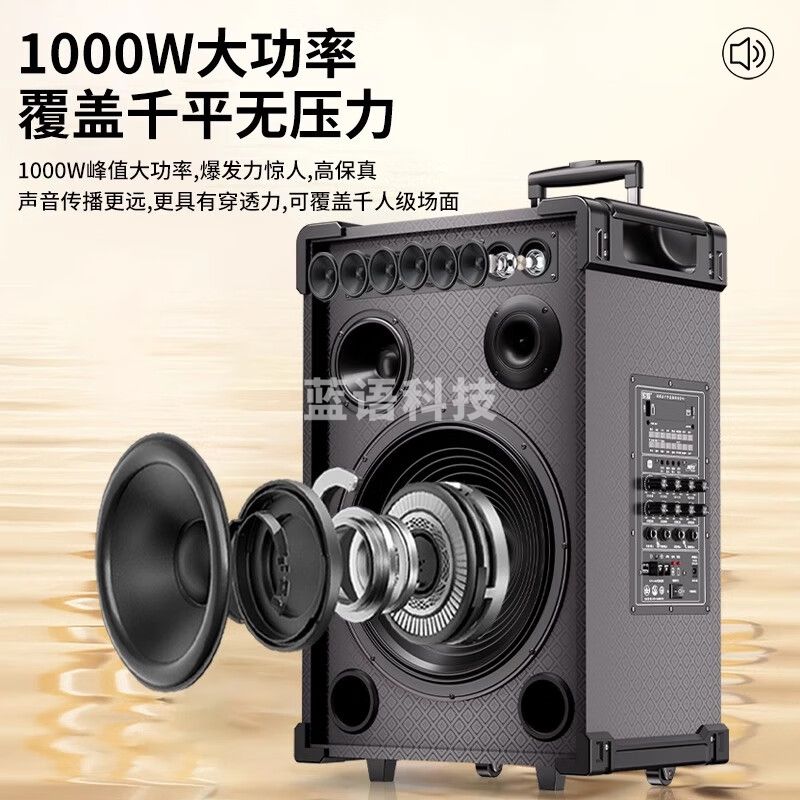 索爱（soaiy）SA-X05 大功率三分频9单元广场舞音响户外K歌音箱直播声卡拉杆跳舞