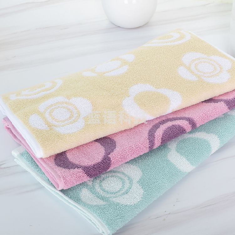 洁丽雅（Grace）9226 全棉复古风面巾家用成人情侣洗脸巾柔软吸水毛巾 74cm*34cm 颜色随机