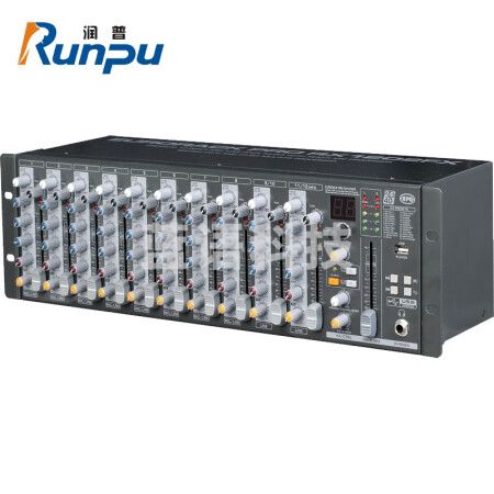 润普RP-RX1202 音视频会议十二路标准3U机箱式调音台/舞台户外演出