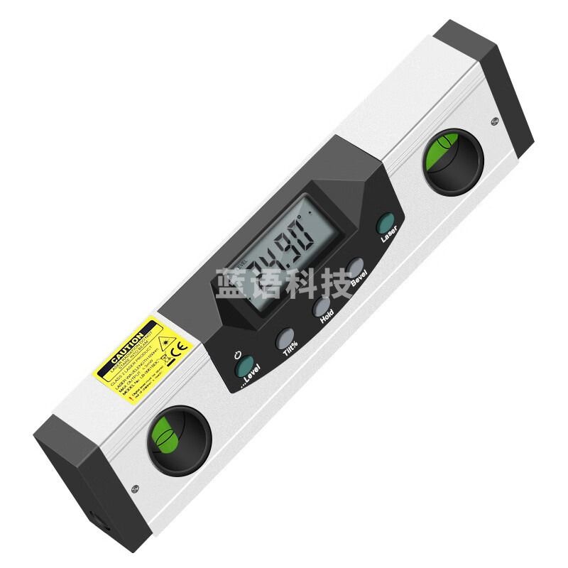 标康标康数显水平尺带磁性激光红外线2线坡度仪角度测量仪高精度