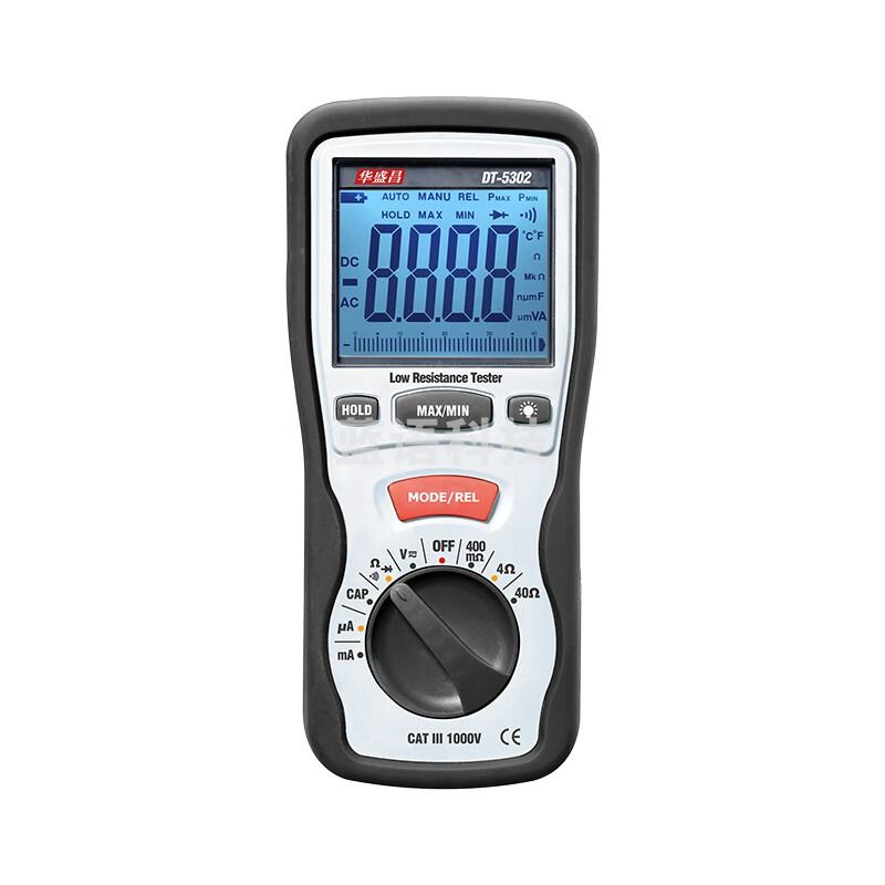 华盛昌（CEM）DT-5302数字绝缘电阻测试仪 高精度专业接地电阻四线低电阻测试仪