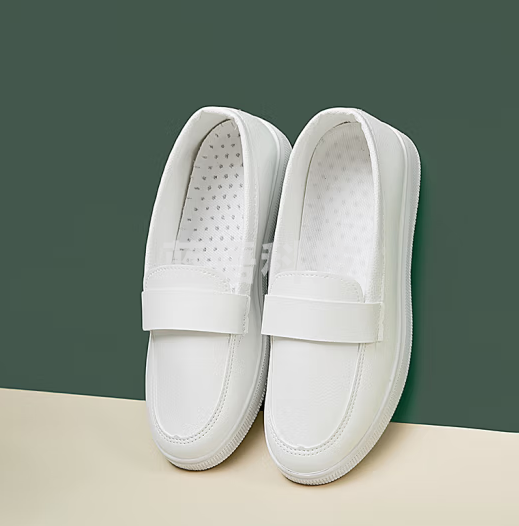 护士鞋女一脚蹬白色软底