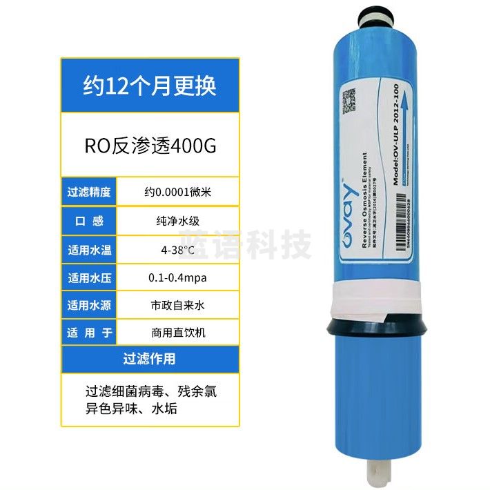荣事达（Royalstar）商用开水器开水机直饮机专用滤芯二级三级超滤RO反渗透 适合直饮机 RO反渗透400G