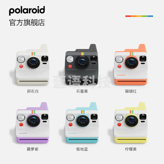宝丽来(Polaroid)Now第3代 拍立得户外相机 经典基础入门款复古焕新色彩升级 灰白色 无相纸