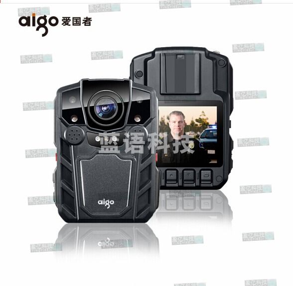 爱国者（aigo）DSJ-R7+ 记录仪 双电座充1296P高清红外夜视加密录音加强激光定位 128G