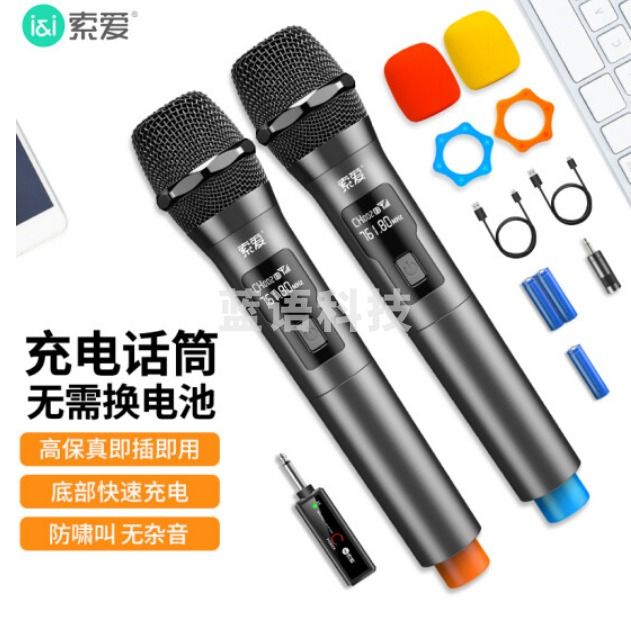 索爱  SA-WS3 无线麦克风话筒 U段家庭会议 双话筒黑TJRRSFYJD202302271917362