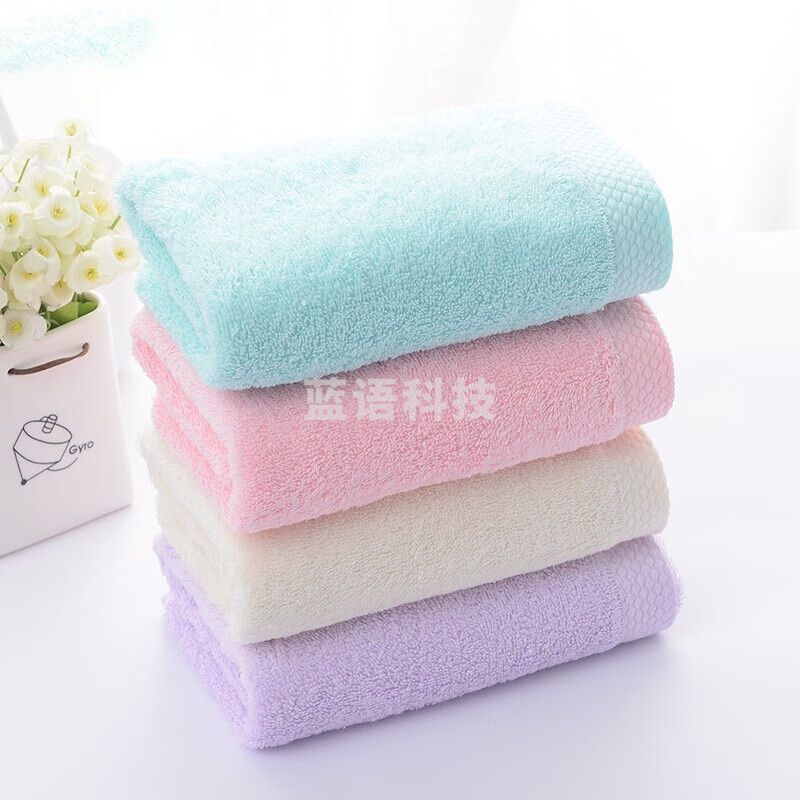 洁丽雅毛巾74*33cm 纯棉毛巾柔软舒适6714  颜色随机