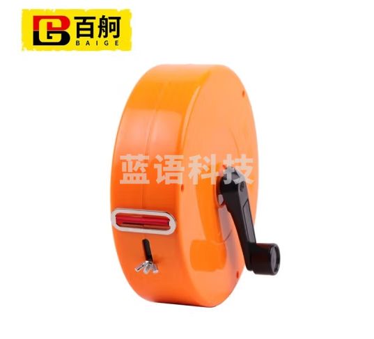 百舸 EVE 加厚款盒装警示隔离带警戒线可重复使用盘式警戒带 50米手摇款