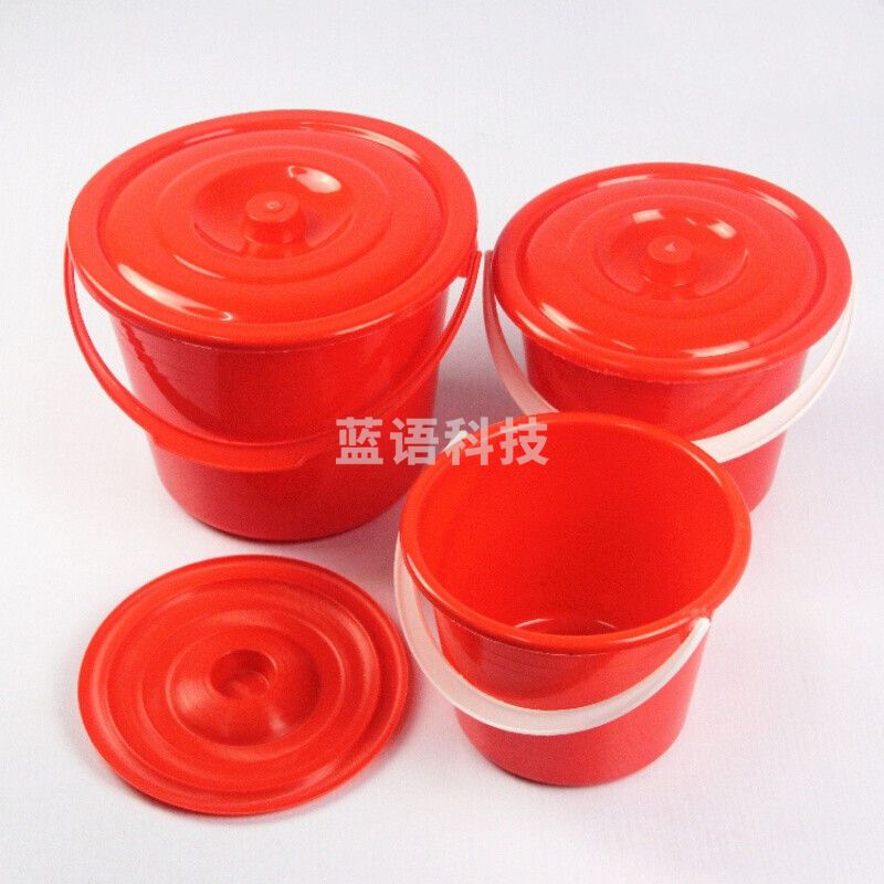 巨联(JULIAN) 小塑料桶 提把小红桶 塑料油漆桶 HXY-19