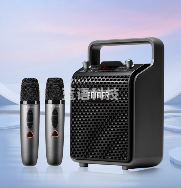 漫步者(EDIFIER)PP205S双麦版手提便携式蓝牙音箱 户外K歌音箱 教学扩音器 暮云灰