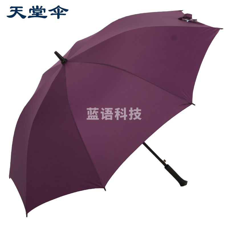 天堂伞长柄伞直杆伞天堂伞13024 男女式双人雨伞加固 紫色