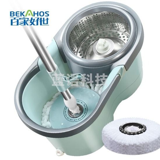 旋转拖把免手洗微纤维吸水拖布