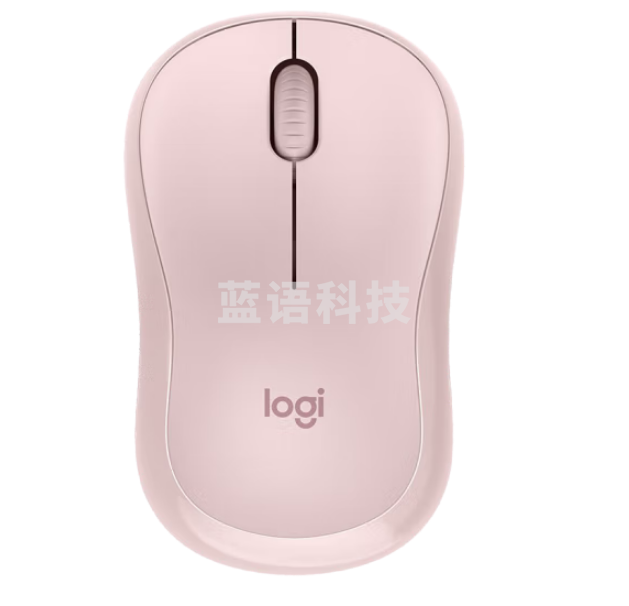 罗技M221 轻音鼠标 无线鼠标 对称鼠标 带无线微型接收器 茱萸粉