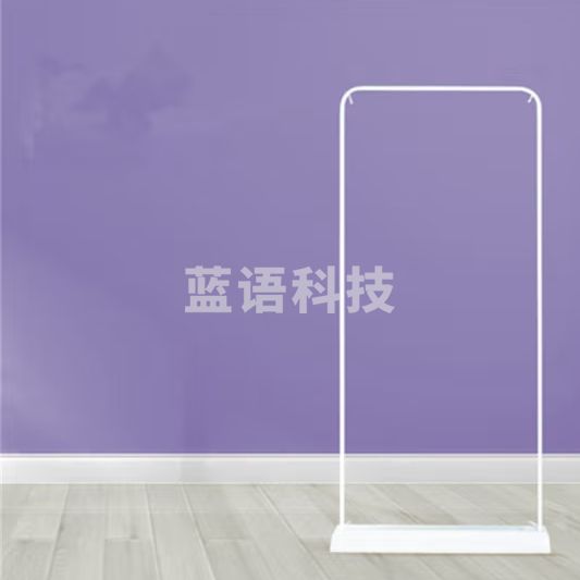 工品库 广告牌支架 易拉宝海报架铁质户外室内门型展架 加厚铁质门型60*160（白色1.6KG）