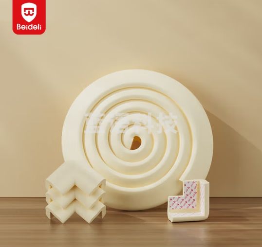 贝得力（BEIDELI)宝宝防撞条婴幼儿加宽加厚L型防撞角条套装米色