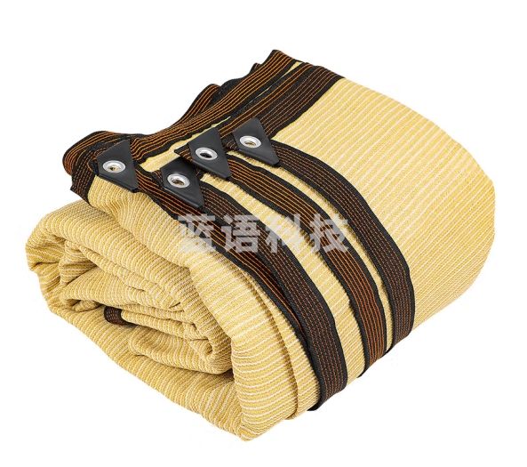 源兴（YUANXING）加厚加密黄色遮阳网防晒网家用汽车庭院阳台隔热遮阴网抗老化1x1m