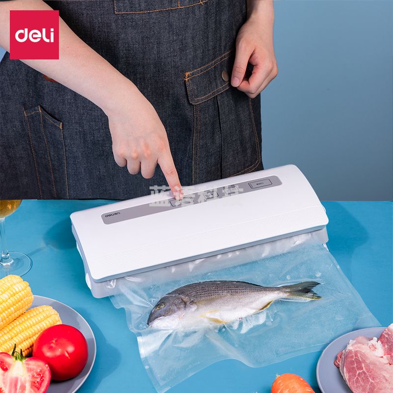 得力14889真空包装机(白)食品保鲜真空机打包塑封 -65kpa抽真空压缩封口机干湿两用 【白色】