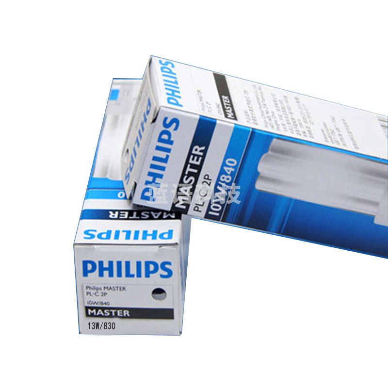 飞利浦 13W 2P 插管PL-C 节能灯管 830暖白光 10根/箱