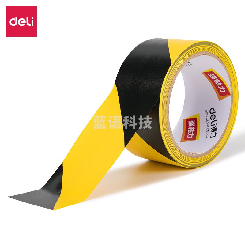 得力33771 警示胶带48mm*33m*130μm(黄黑)(1卷/热缩)