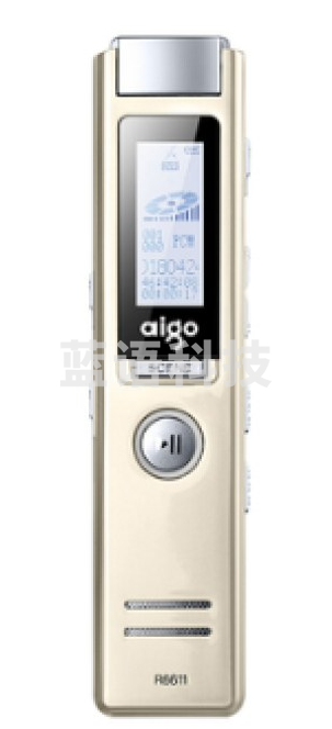 爱国者（aigo）录音笔 R6611 8G 专业微型 学习/会议采访取证录音 香槟金 IT.404