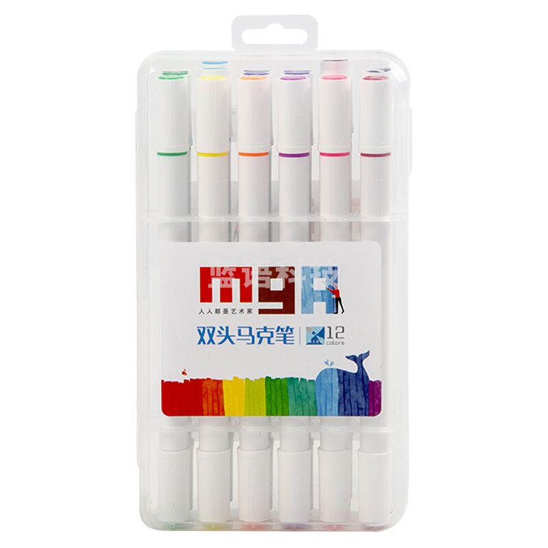 晨光(M&G) 双头细杆马克笔 ZPMV0701 12色/盒