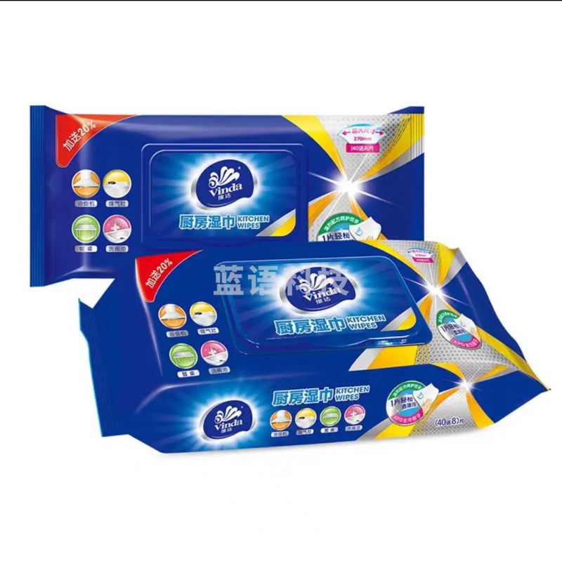维达（Vinda）湿巾/厨房湿巾 抽取式48片装 一片轻松去油污