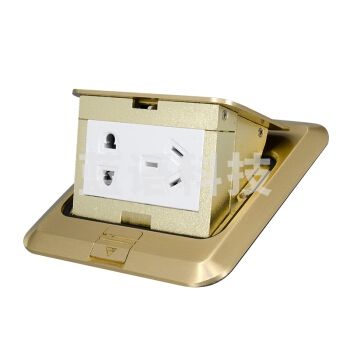 正泰（CHNT）弹起式地板插座 带功能键带接线端子不带暗盒 NED系列香槟金