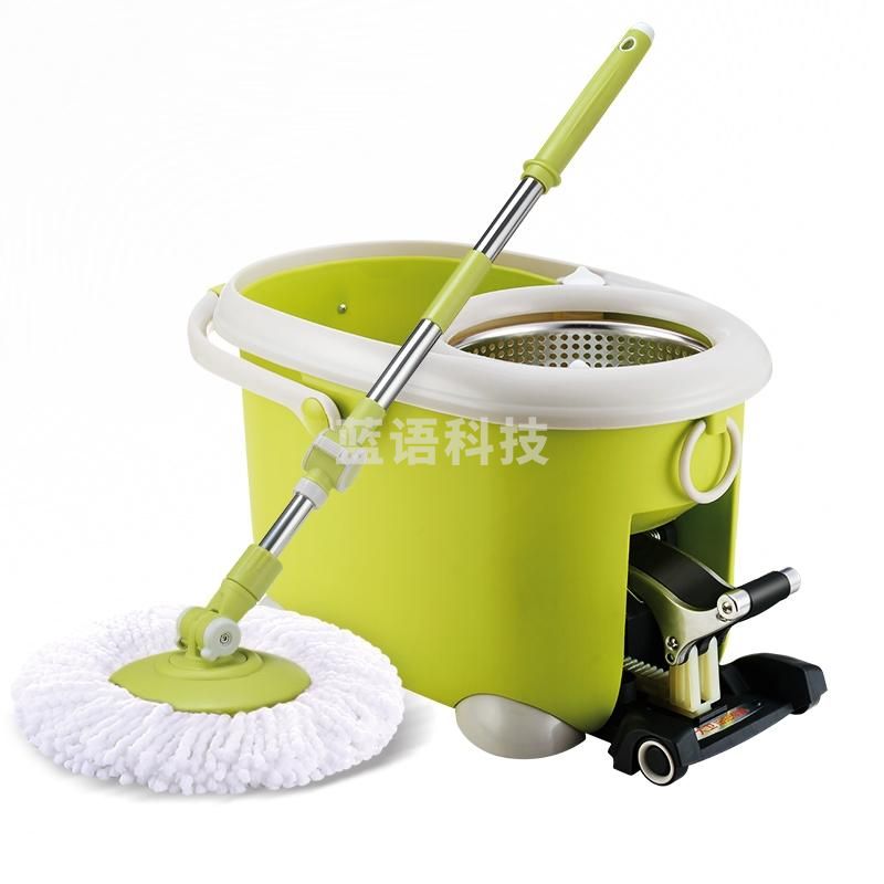 拓朴（TOPOTO）大卫四驱动旋转拖把桶拖布好神拖拓扑地拖墩布免手洗清洁工具 干湿两用小净士S7 1杆2头