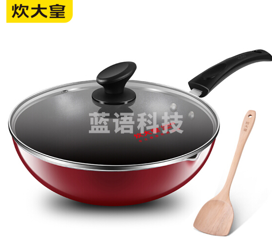 炊大皇不粘锅炒锅烹饪锅具28cm平底炒菜锅电磁炉燃气煤气灶通用B49315