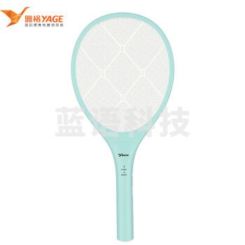 雅格 电蚊拍灭蚊拍充电式苍蝇拍灭蝇拍驱蚊灭蚊器三层网面D008