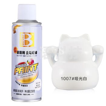 保赐利哑光白自喷漆白色金属防锈漆汽车手喷漆手摇车用油漆家具补漆230g