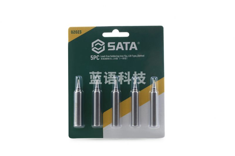 世达(SATA)02026 5件套无铅烙铁头3.2D型(一字形)