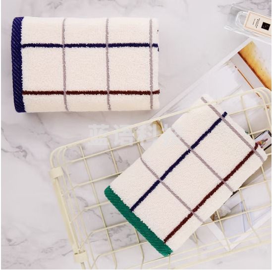 金号 2616A 纯棉方格吸水方巾 34*33cm(颜色随机).shfly 单位：条