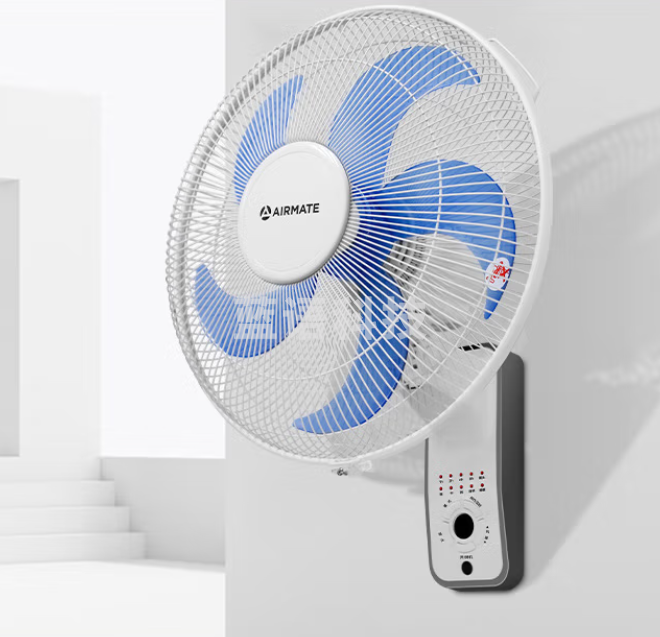 艾美特（Airmate）壁扇壁挂电风扇 家用商用挂壁式挂墙式五叶远程遥控3档大风量宿舍餐厅墙壁风扇FW4035R
